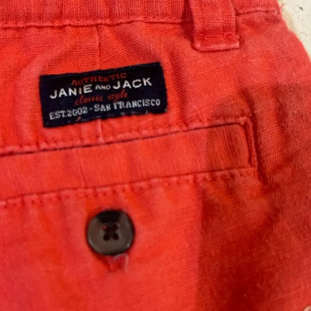 Janie and Jack Red Toddler Anchor Embroidered Shorts size 2T
